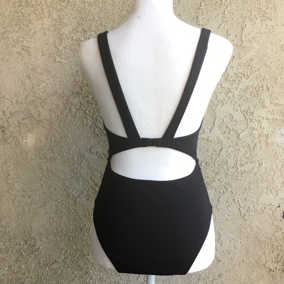 Summer Clearance: black one piece with cut outs - Picture 5 of 6